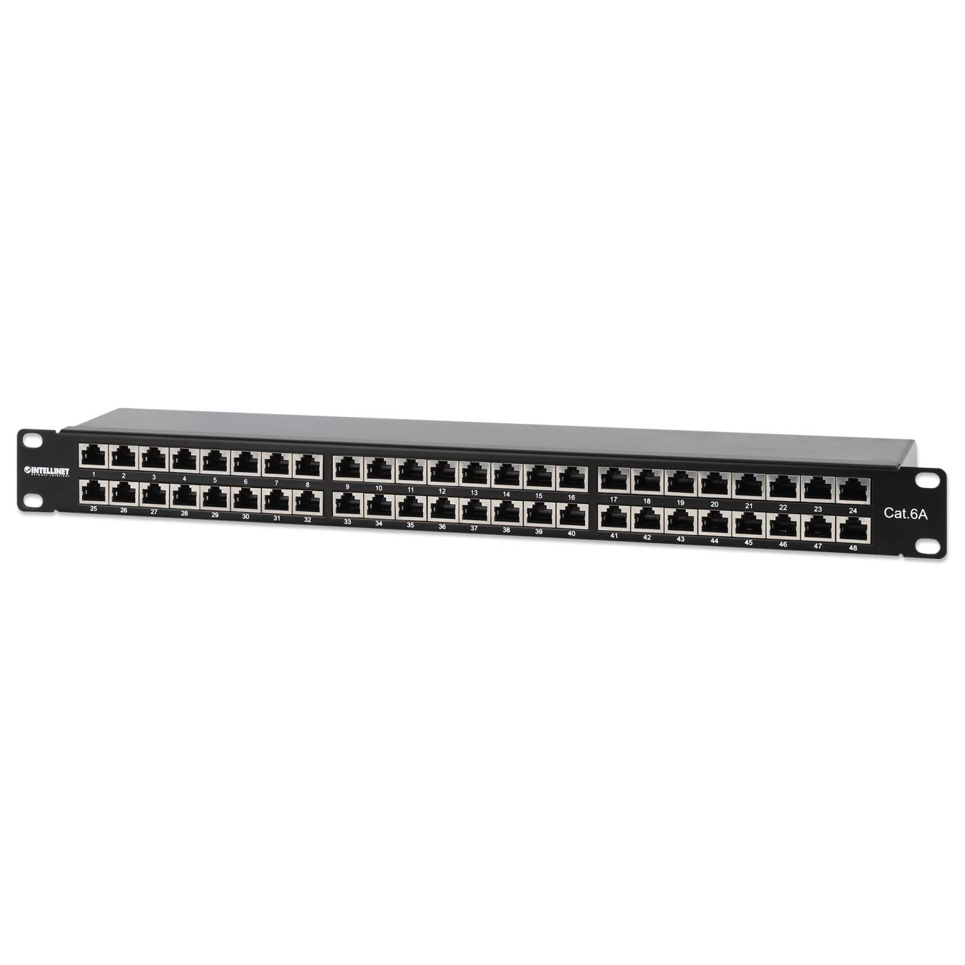 Cat6a 10G Shielded 48-Port Patch Panel, 1U Image 1
