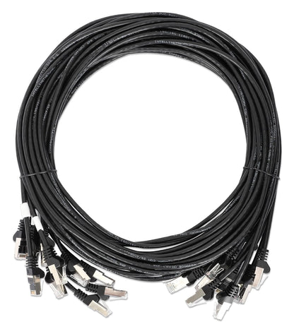 Cat8.1 U/FTP Slim Network Patch Cable, 10 ft., Black, 10-Pack