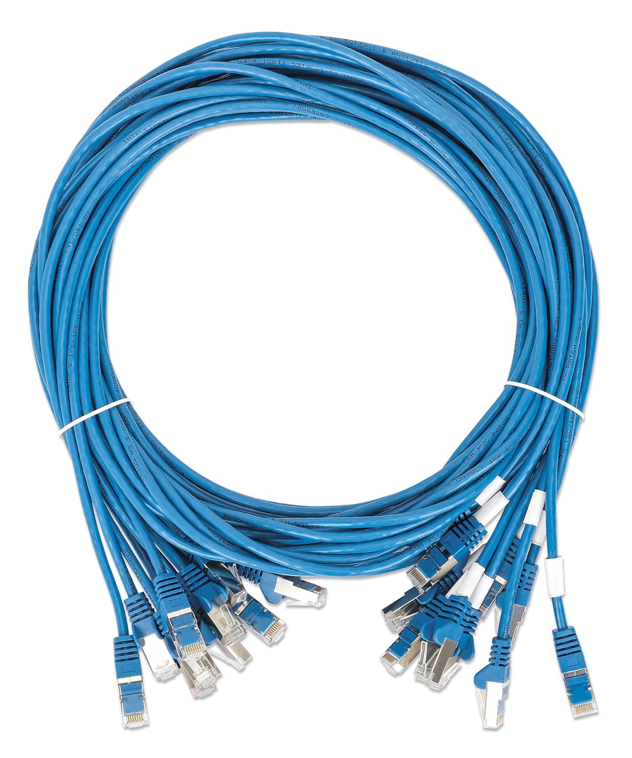 Cat8.1 U/FTP Slim Network Patch Cable, 14 ft., Blue, 10-Pack