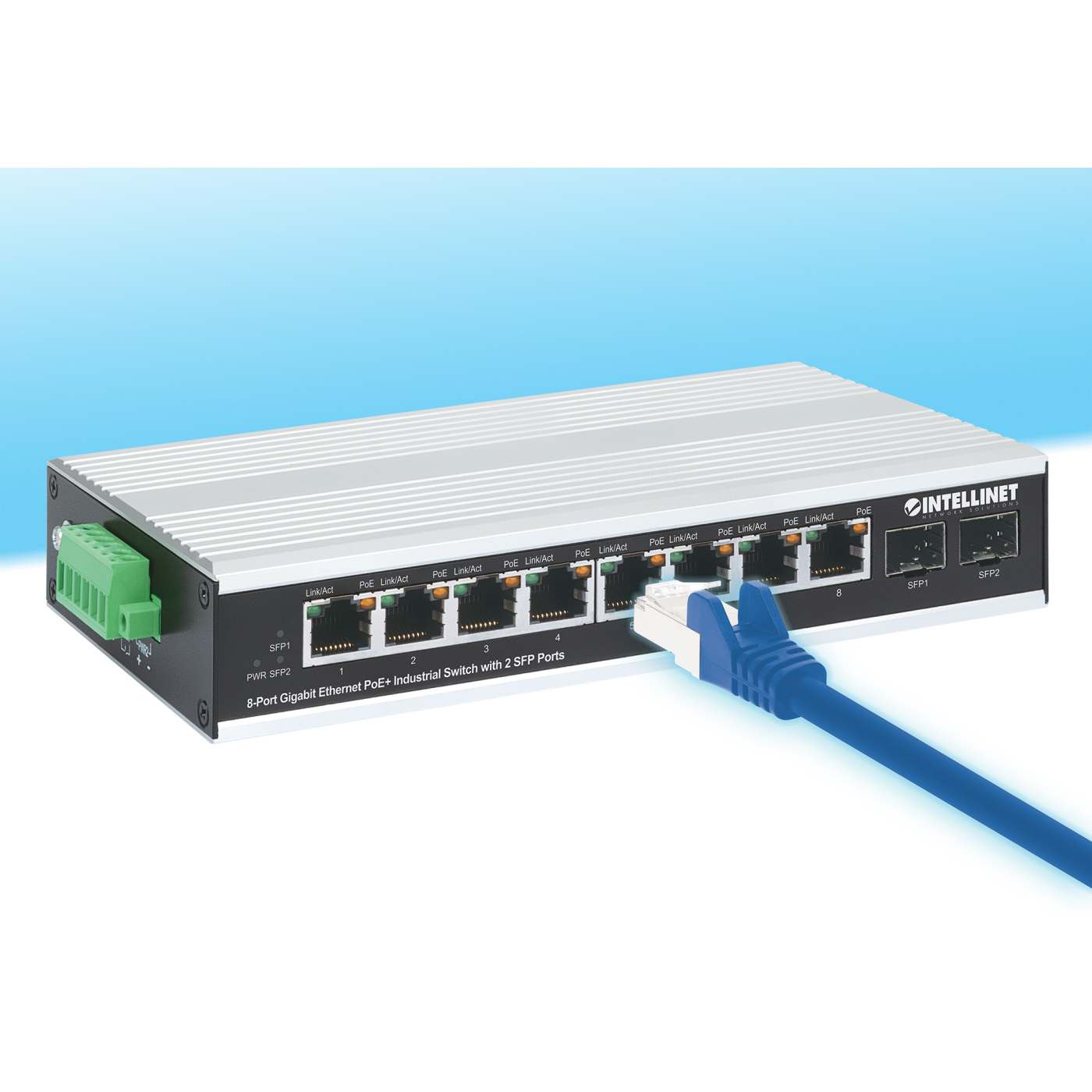 Cat8.1 S/FTP Network Patch Cable, 1 ft., Blue Image 5