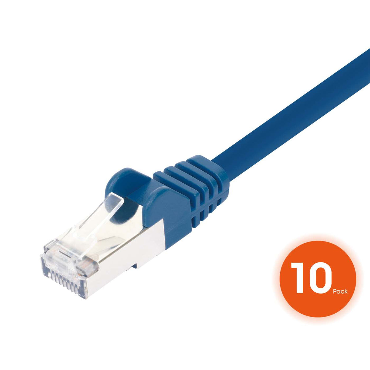 Cat8.1 U/FTP Slim Network Patch Cable, 0.5 ft., Blue, 10-Pack Image 3