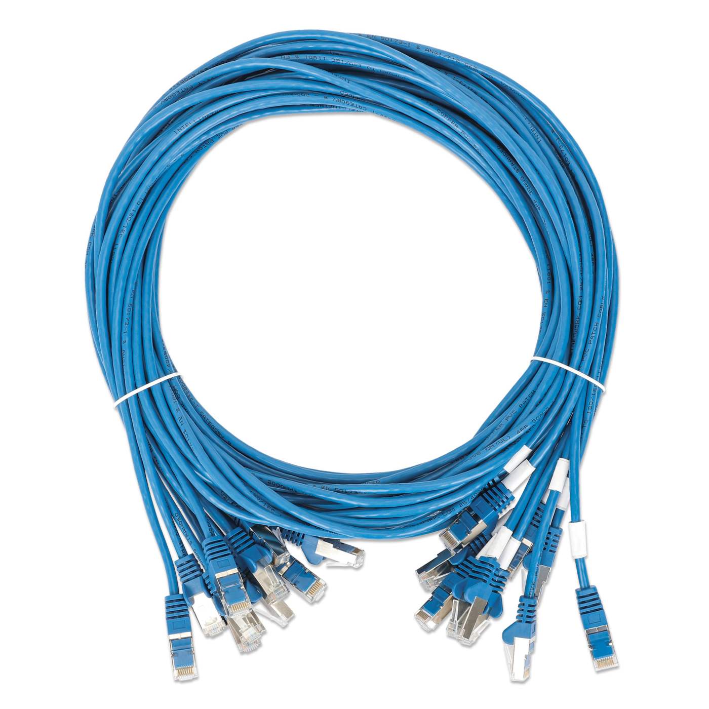 Cat8.1 U/FTP Slim Network Patch Cable, 0.5 ft., Blue, 10-Pack