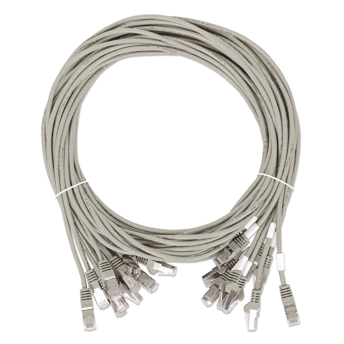 Cat8.1 U/FTP Slim Network Patch Cable, 0.5 ft., Gray, 10-Pack Image 7