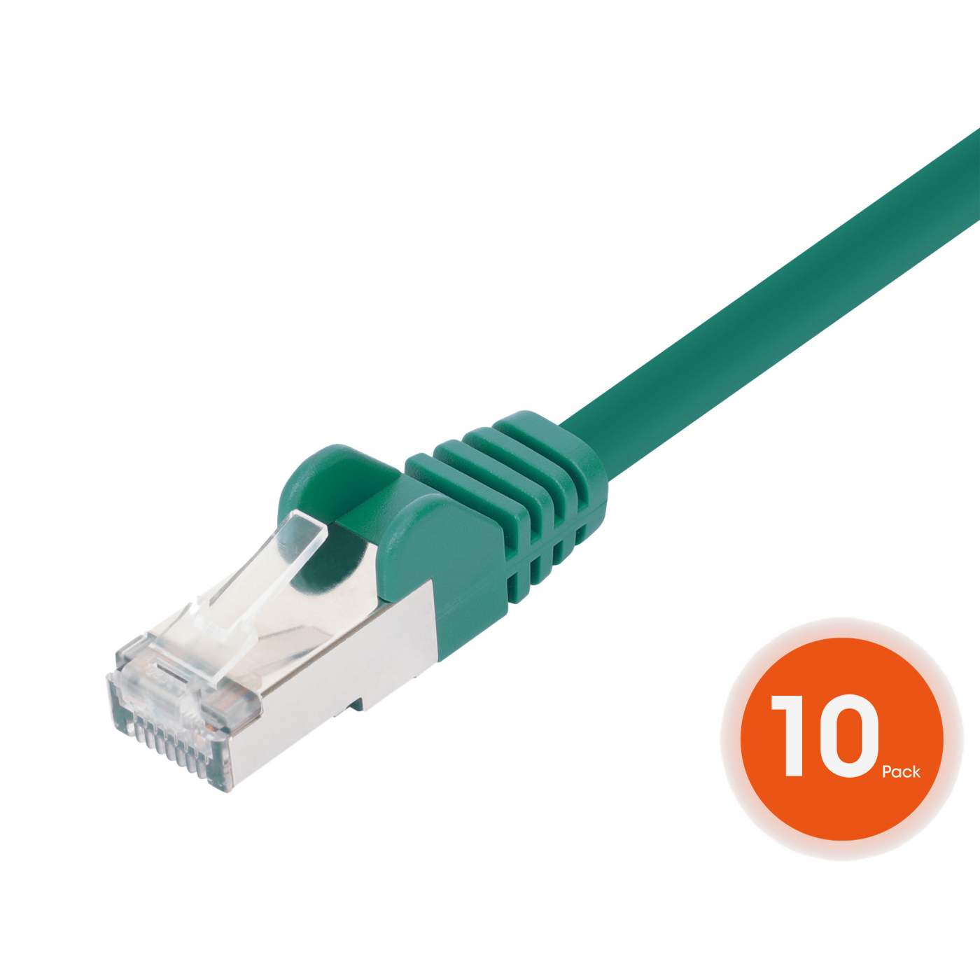 Cat8.1 U/FTP Slim Network Patch Cable, 0.5 ft., Green, 10-Pack Image 3