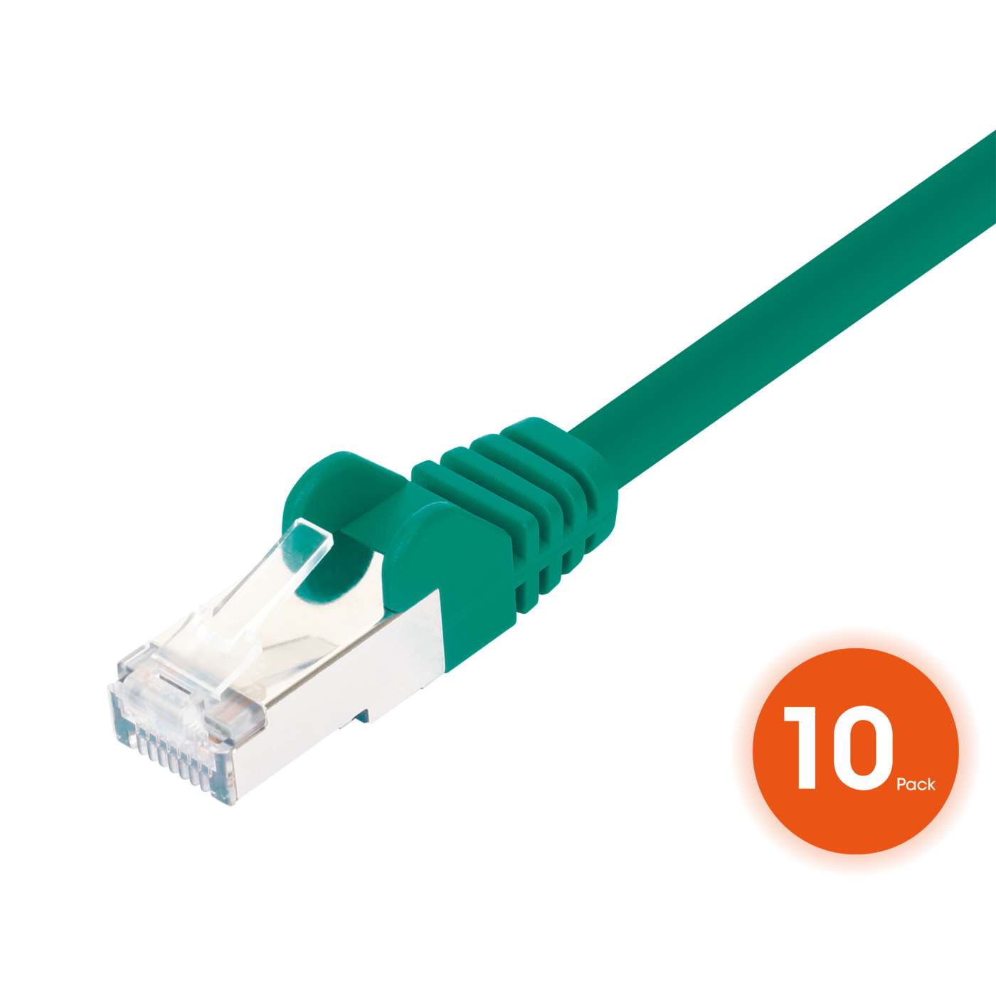 Cat8.1 U/FTP Slim Network Patch Cable, 0.5 ft., Green, 10-Pack Image 3