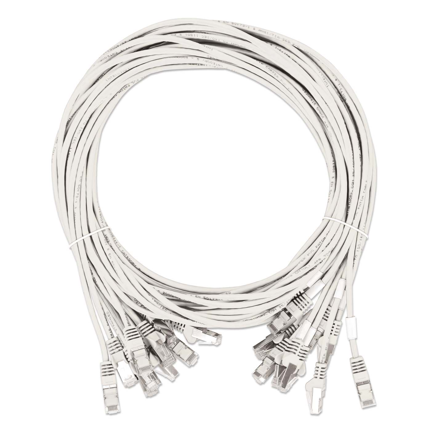 Cat8.1 U/FTP Slim Network Patch Cable, 0.5 ft., White, 10-Pack Image 7
