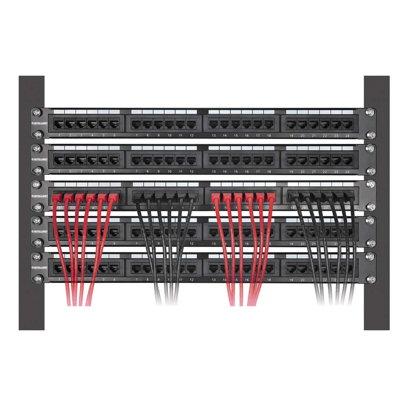 Cat8.1 U/FTP Slim Network Patch Cable, 7 ft., Red, 10-Pack Image 6