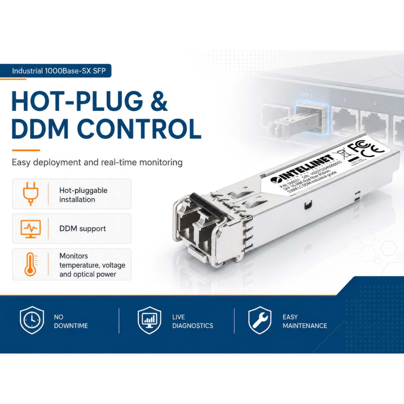 Industrial Gigabit Fiber SFP Optical Transceiver Module Image 5