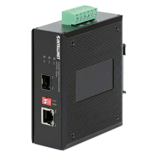 Industrial Gigabit Media Converter and PoE+ Injector Image 1