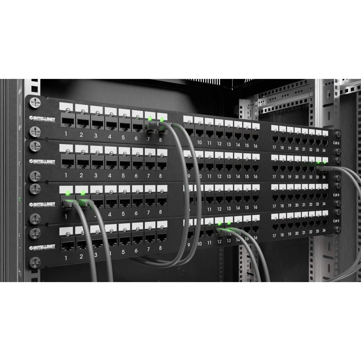 Port Identifier Cat6 24-Port Patch Panel with LEDs, 1U Image 5