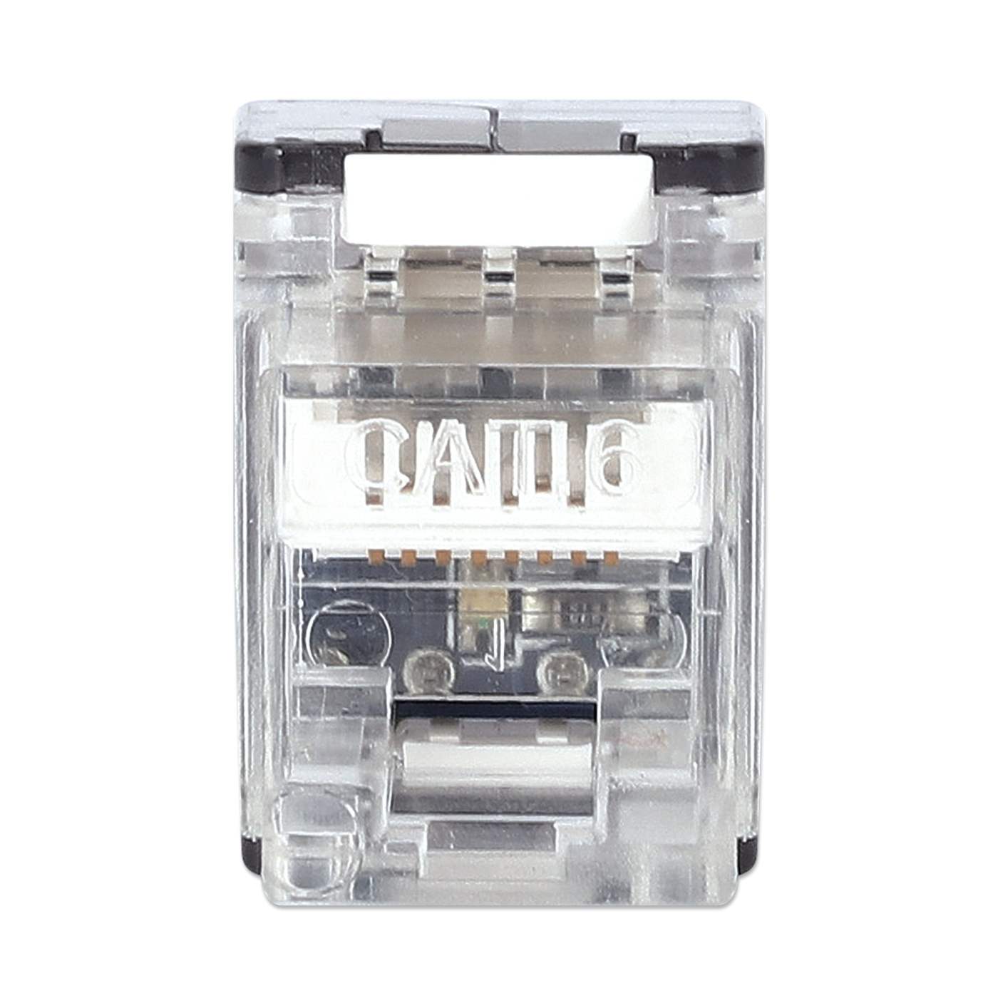 Port Identifier Cat6 Toolless Keystone Jack w/ LED, Transparent