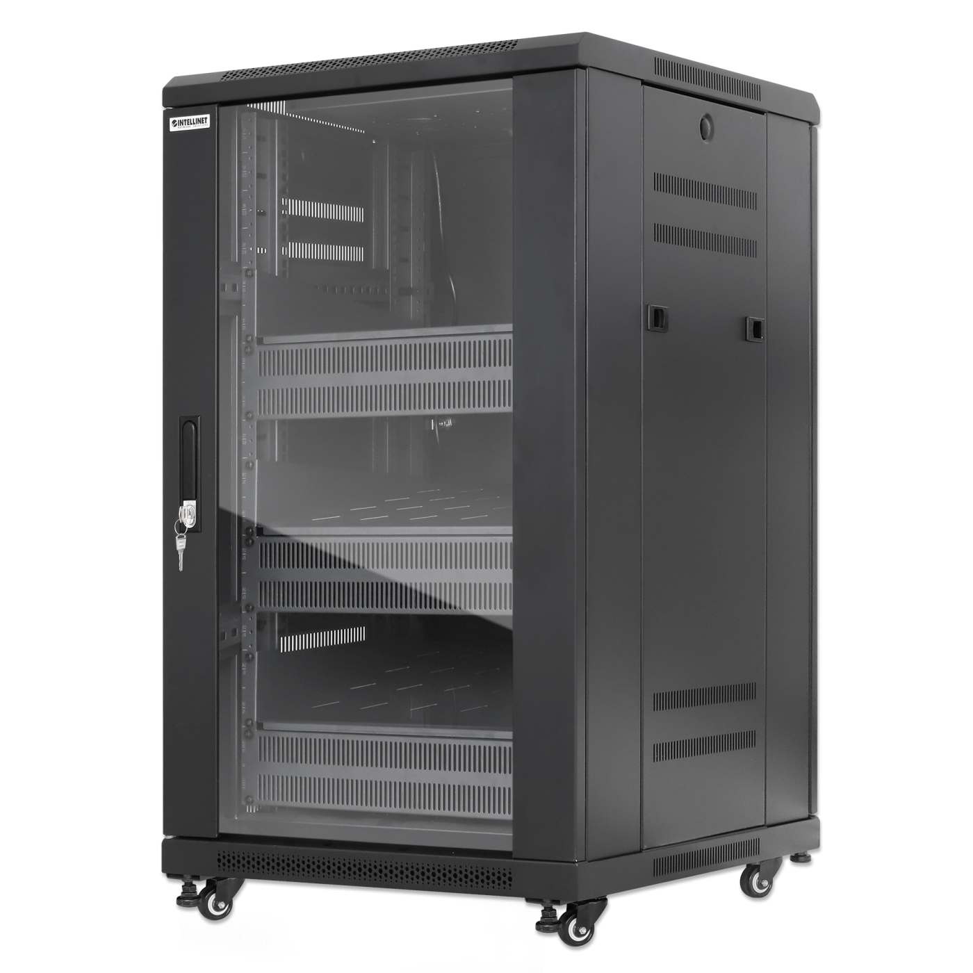 INTELLINET Network Cabinets, Racks, Swing Out Racks, Open Frame Racks