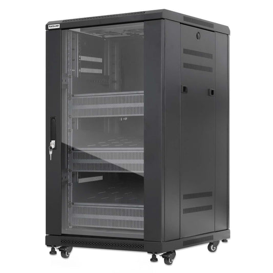 Pro Line Network Cabinet with Integrated Fans, 18U Image 1