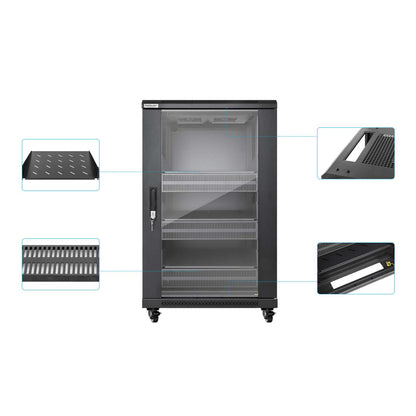 Pro Line Network Cabinet with Integrated Fans, 18U Image 8