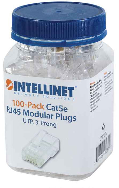 100-Pack Cat5e RJ45 Modular Plugs Packaging Image 2
