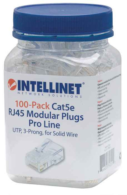 100-Pack Cat5e RJ45 Modular Plugs Pro Line Packaging Image 2