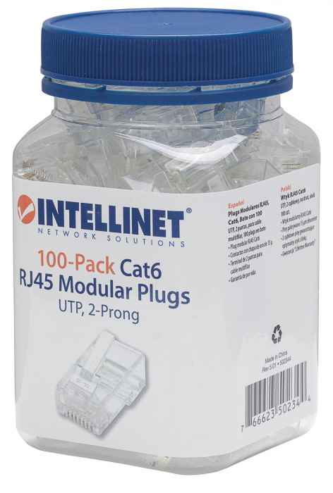 100-Pack Cat6 RJ45 Modular Plugs Image 3