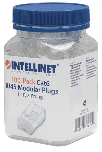 100-Pack Cat6 RJ45 Modular Plugs Packaging Image 2