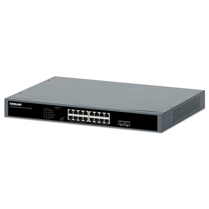 16-Port Gigabit Ethernet PoE+ Switch with 2 SFP Ports Image 1