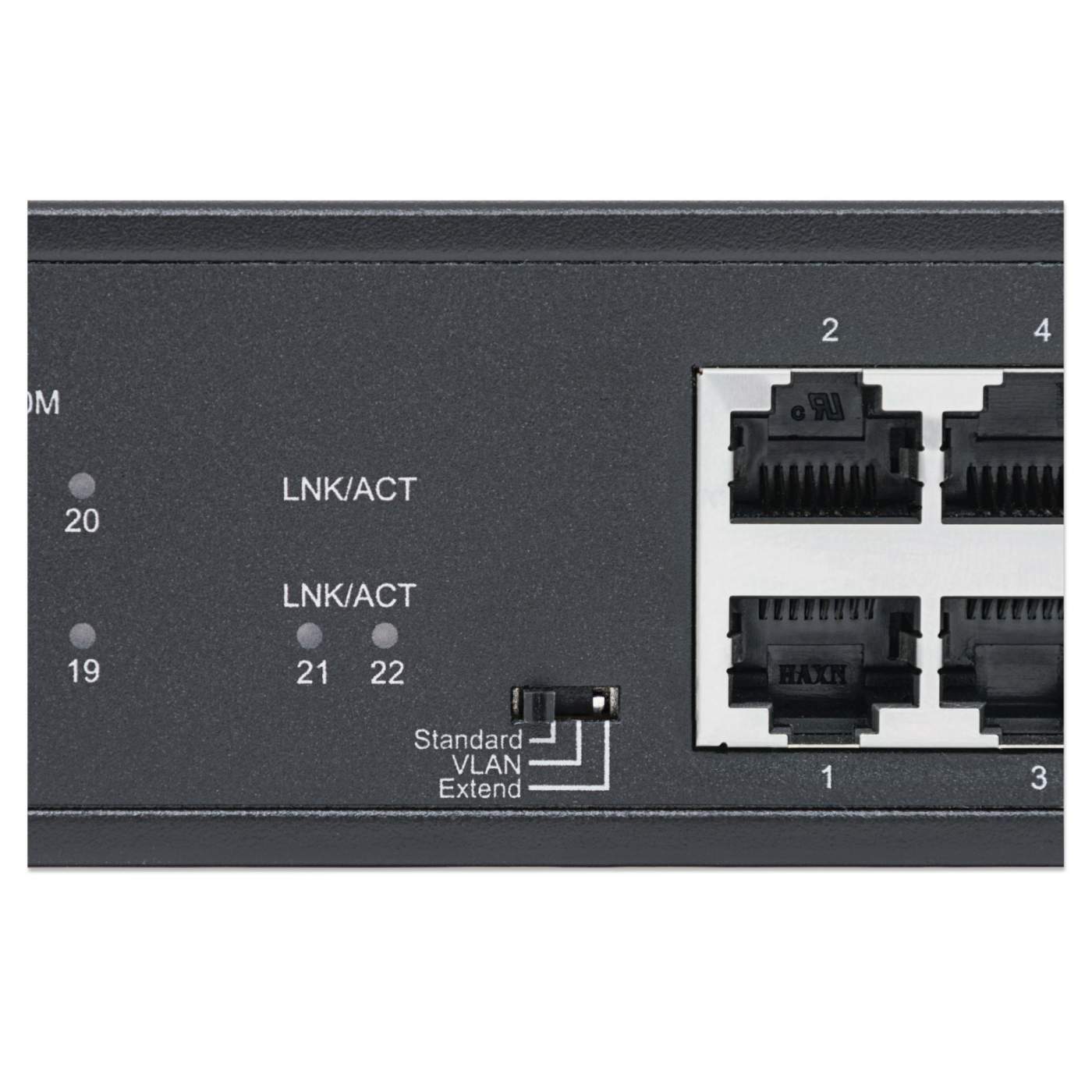 Switch modulaire POE pour mise en réseau informatique 4 sorties RJ45  1Gigabit IP20 IK04 4 modules (