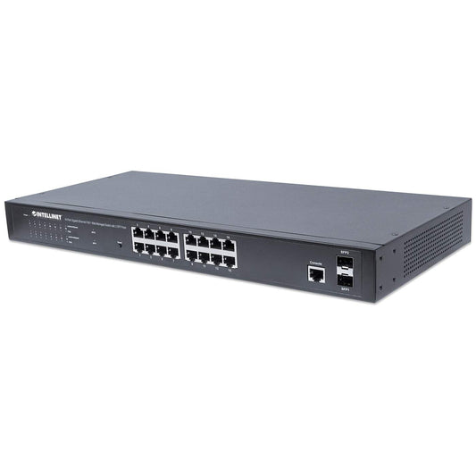 16-Port Gigabit Ethernet PoE+ Web-Managed Switch with 2 SFP Ports Image 1
