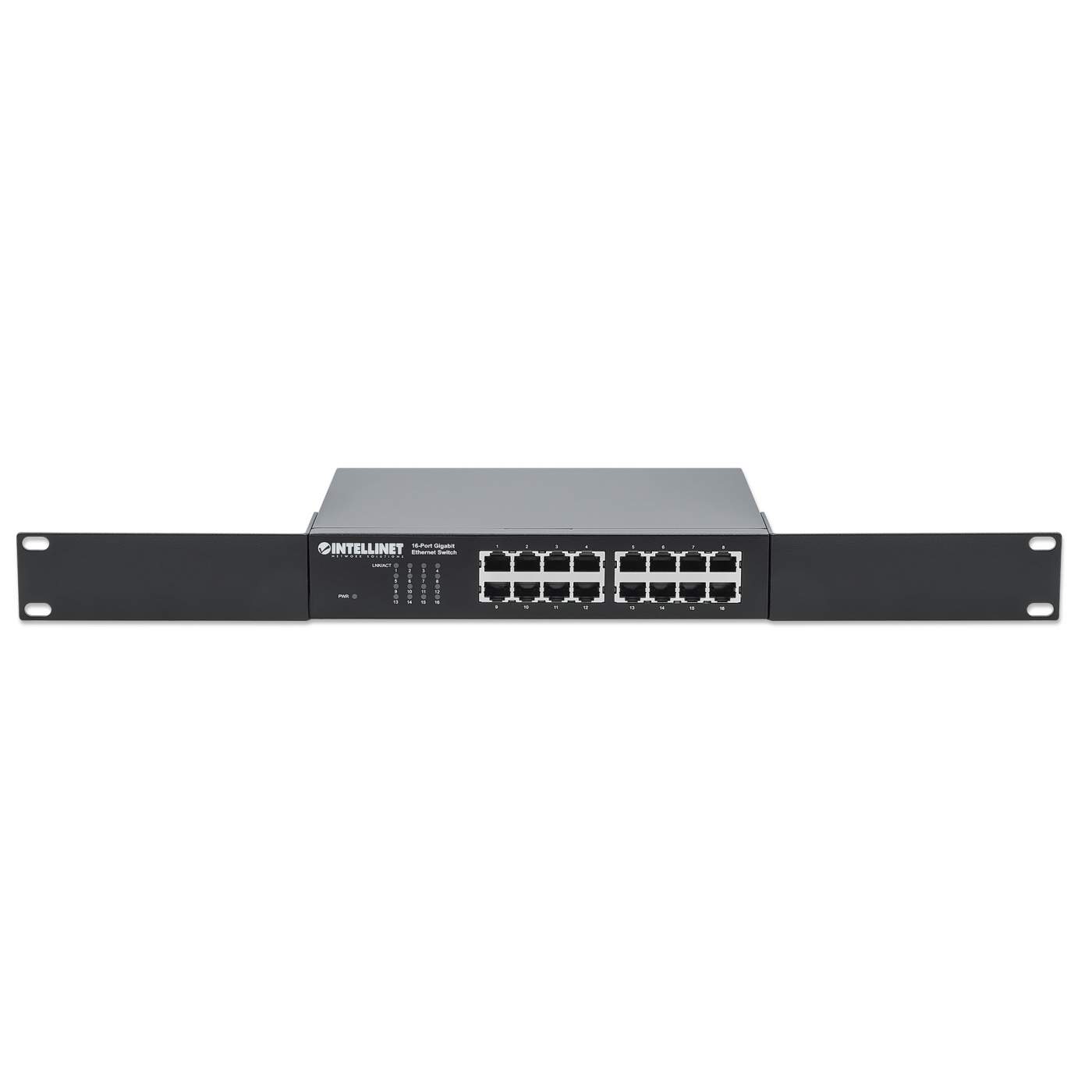 Switch Gigabit Ethernet 16 Porte PoE+ Web-Managed con 2 porte SFP -  INTELLINET - I-SWHUB POE-198