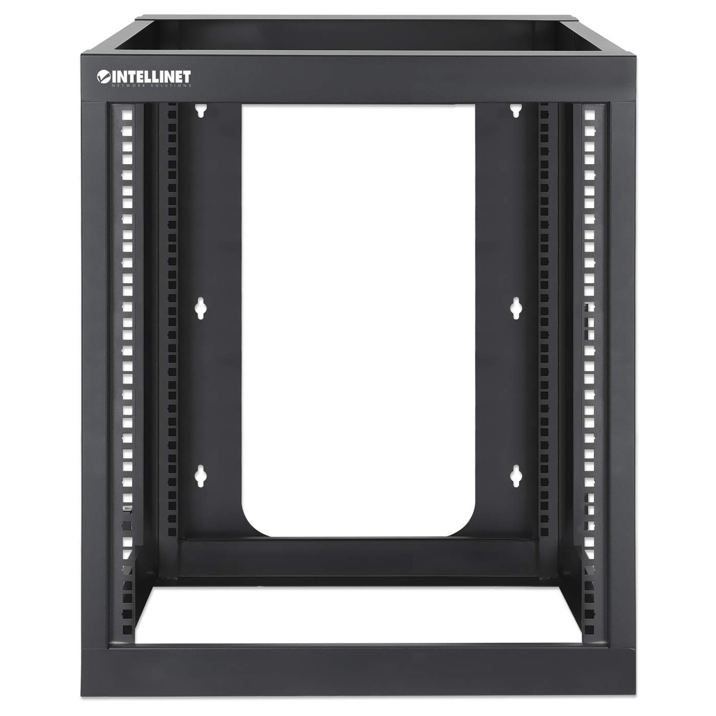 19 inch Wall Mount Open Frame Network Rack 12U Rear hinged Swing