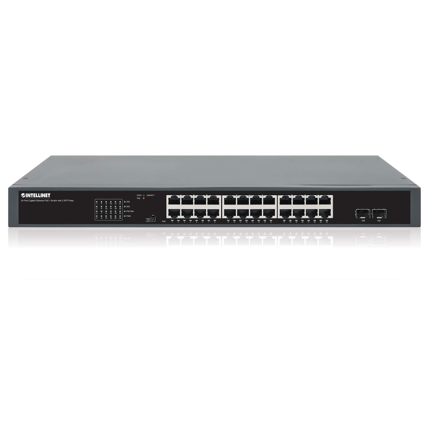 24-Port GbE PoE+ Switch w/ 2 SFP Ports 561907