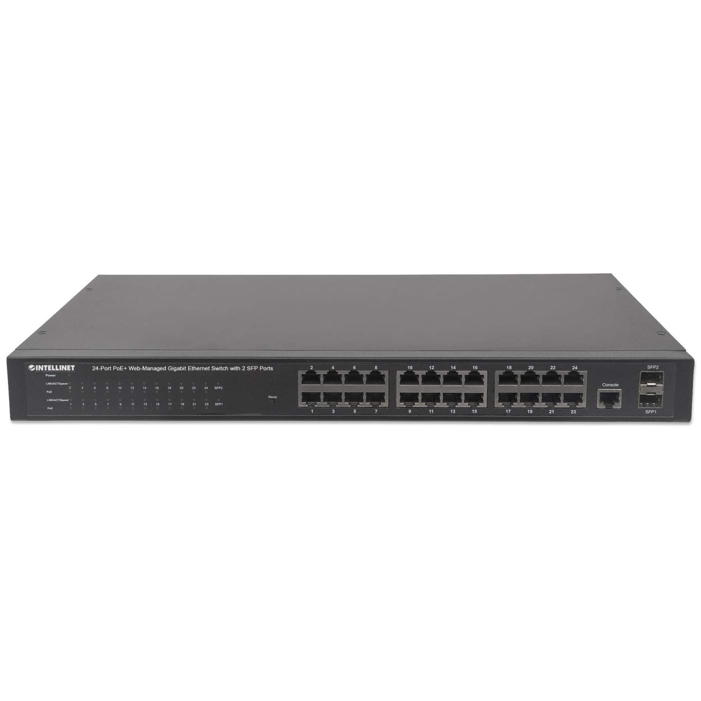 24-Port Gigabit Ethernet PoE+ Web-Managed Switch with 2 SFP Ports  (Refurbished)