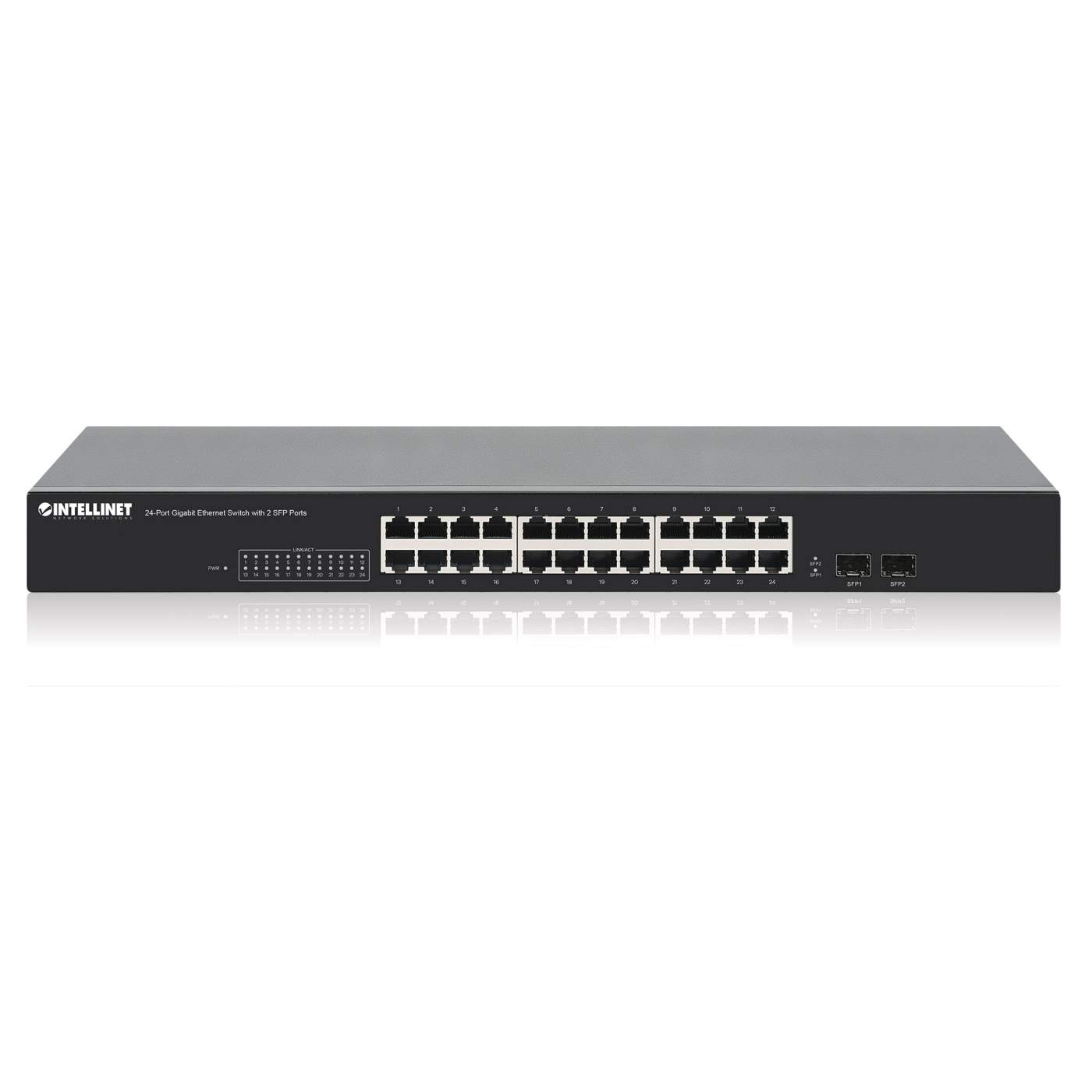 24-Port Gigabit Ethernet Switch with 2 SFP Ports