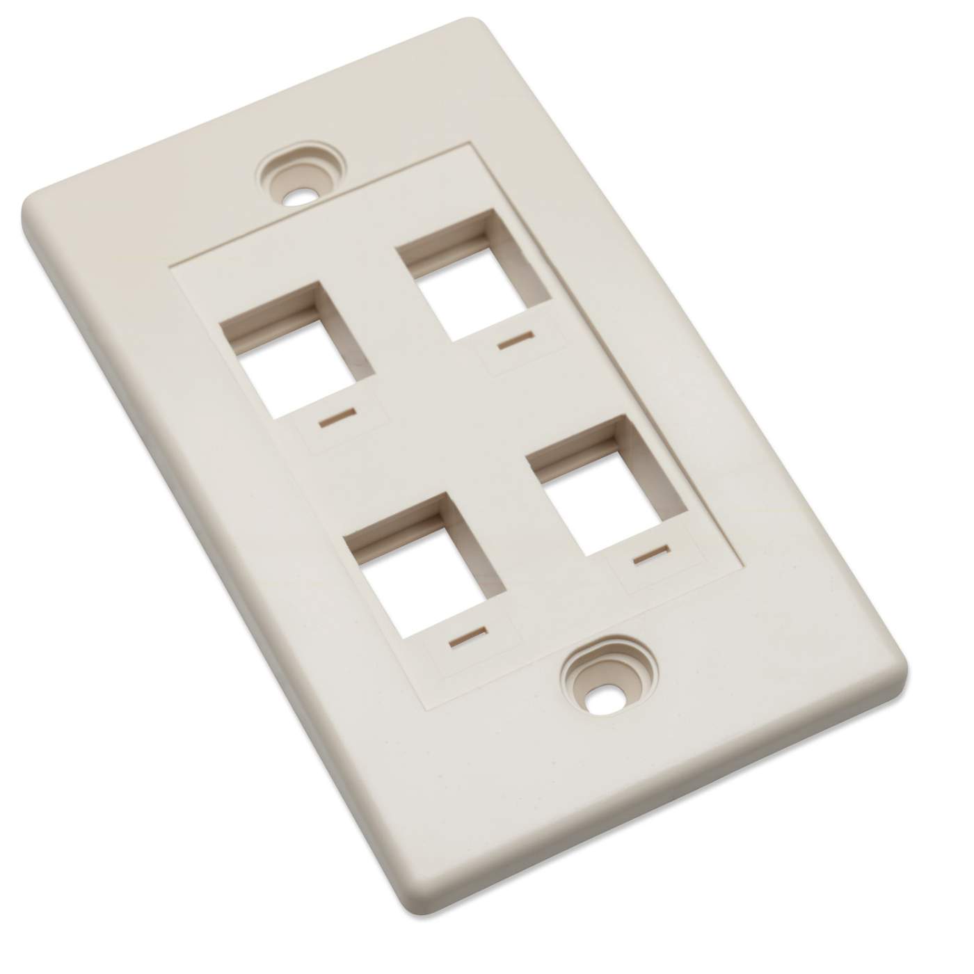 Intellinet 4-Outlet Keystone Wall Plate (162951)