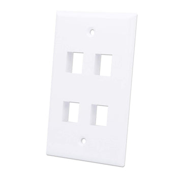 Roseta 4 RJ45 Keystone salida lateral