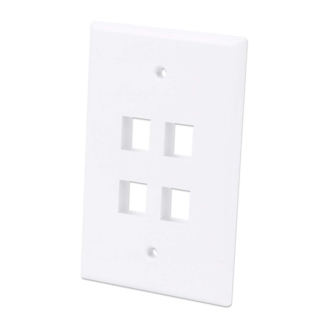 Keystone Rack And Outlet 4-Outlet Oversized Keystone Wall Plate 772549