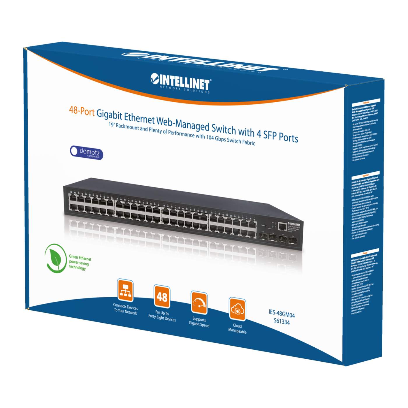 48-Port Gigabit Ethernet Web-Managed Switch with 4 SFP Ports Packaging Image 2