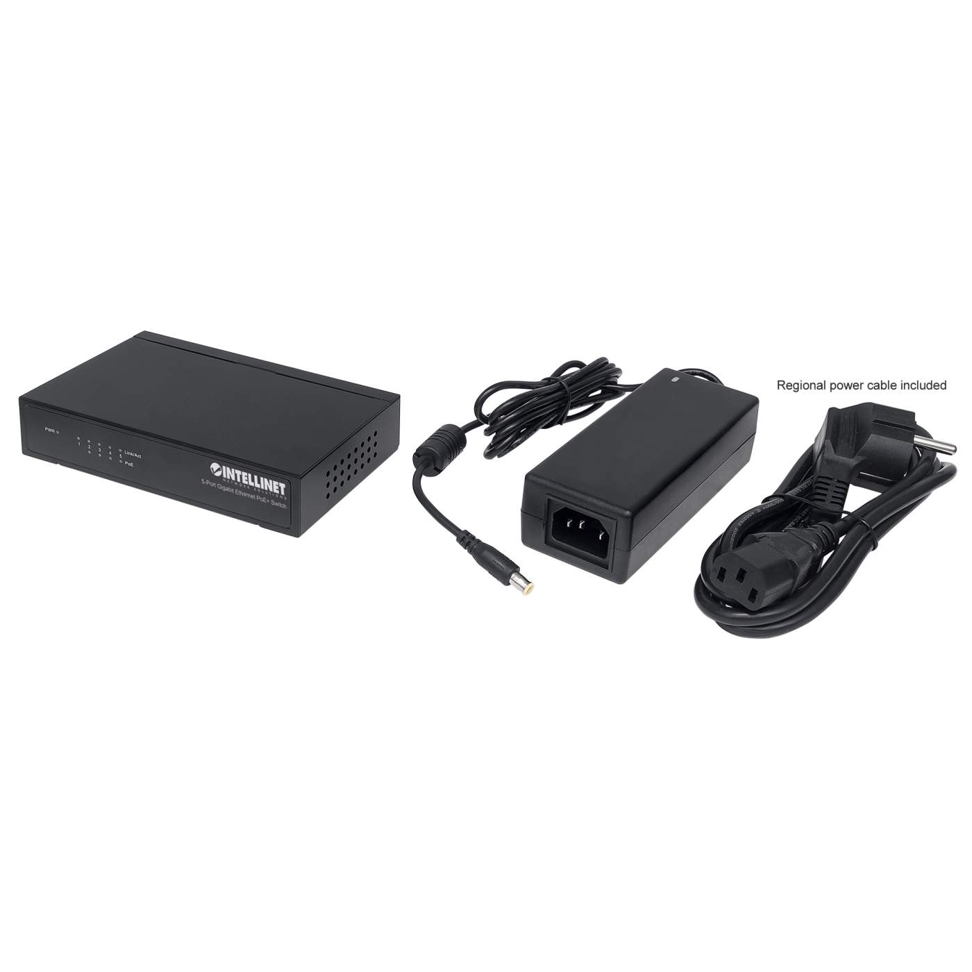Intellinet 5-Port GbE PoE+ Switch (561228)