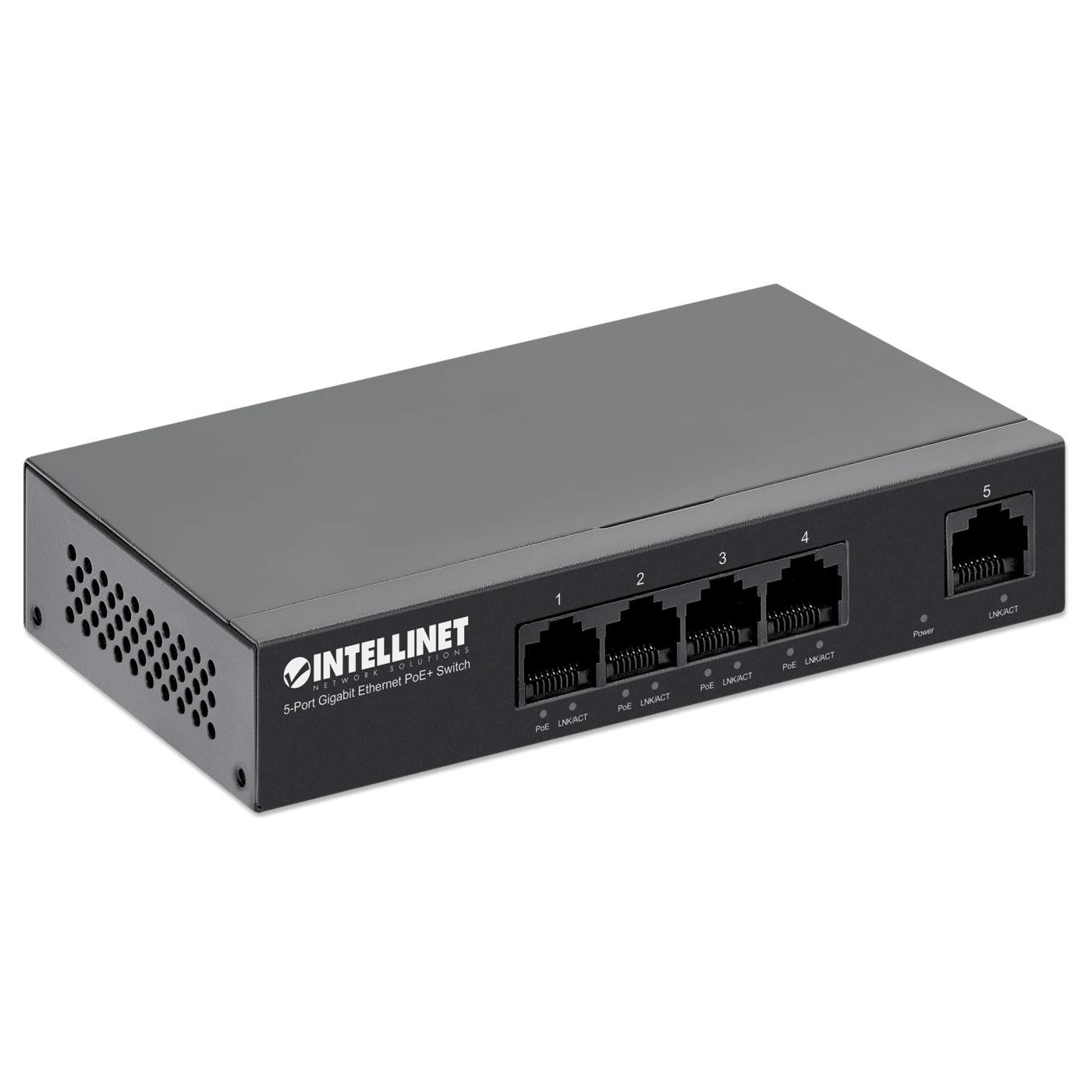 Intellinet 5-Port Gigabit Ethernet PoE+ Switch (561839) – Intellinet Europe