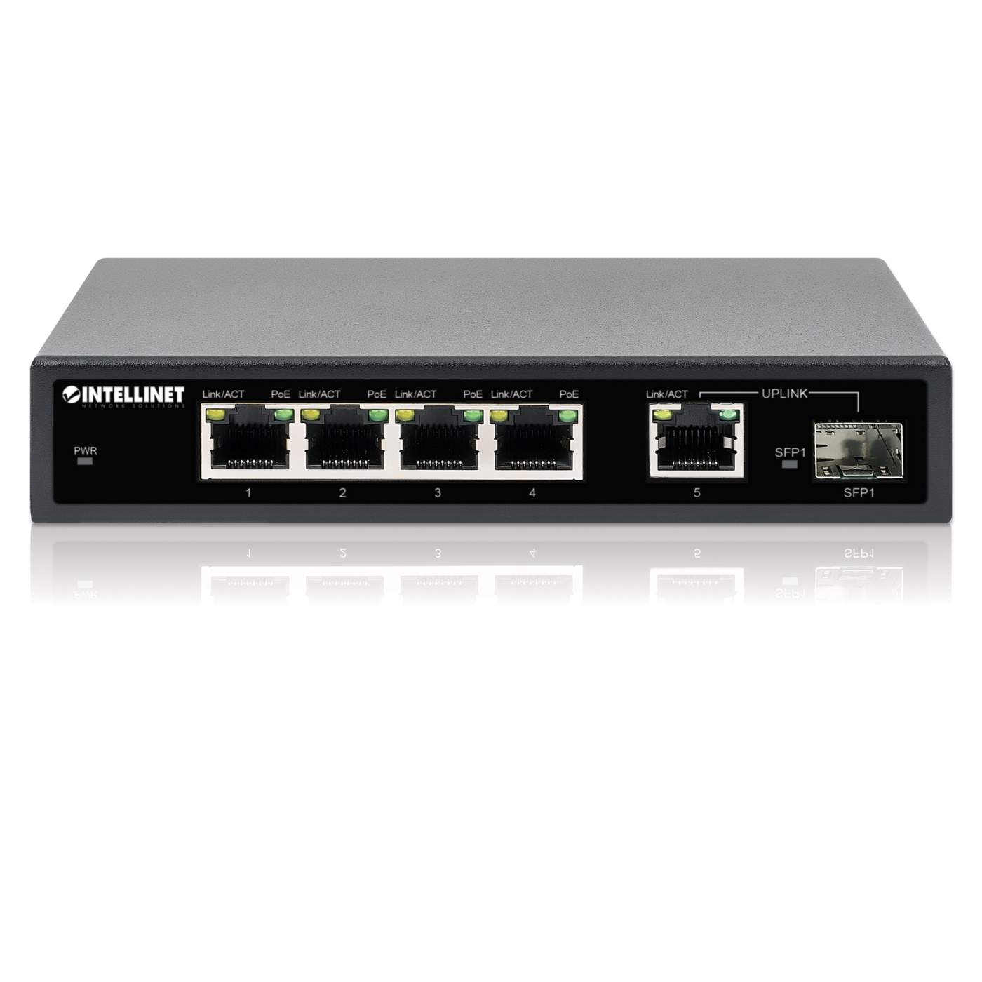 5-Port Gigabit Ethernet PoE+ Switch with SFP Port