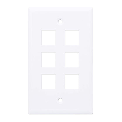 6-Outlet Keystone Wall Plate Image 4