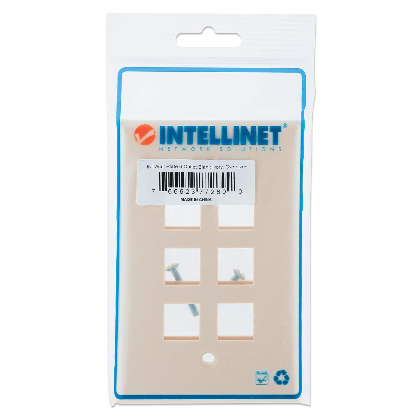 6-Outlet Oversized Keystone Wall Plate Packaging Image 2