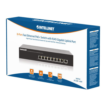 8-Port Fast Ethernet PoE+ Switch Packaging Image 2