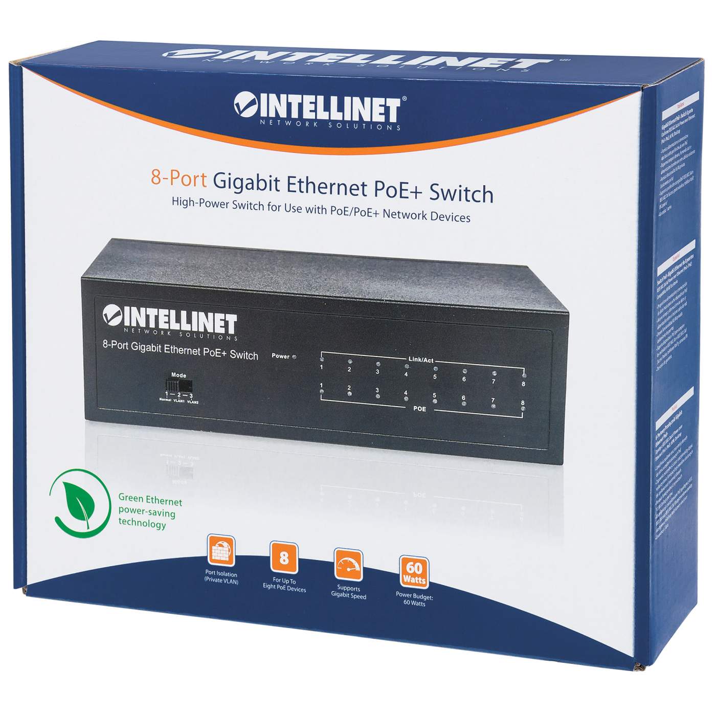 8-Port Gigabit Ethernet PoE+ Switch (Refurbished)