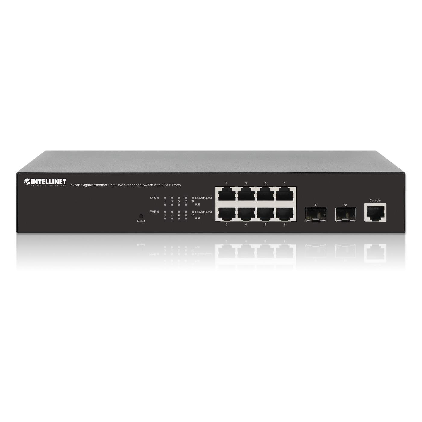 Intellinet 561167 8-Port Gigabit Ethernet PoE+ Web-Managed Switch