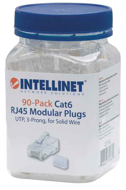 90-Pack Cat6 RJ45 Modular Plugs Packaging Image 2
