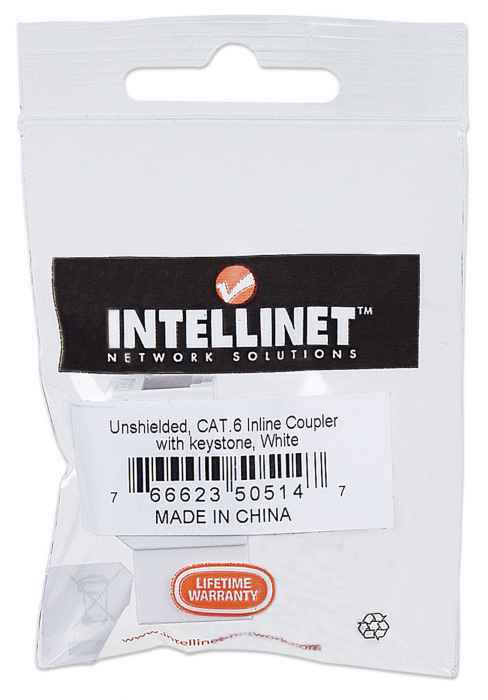 Cat6 Inline Coupler, Keystone Type Packaging Image 2