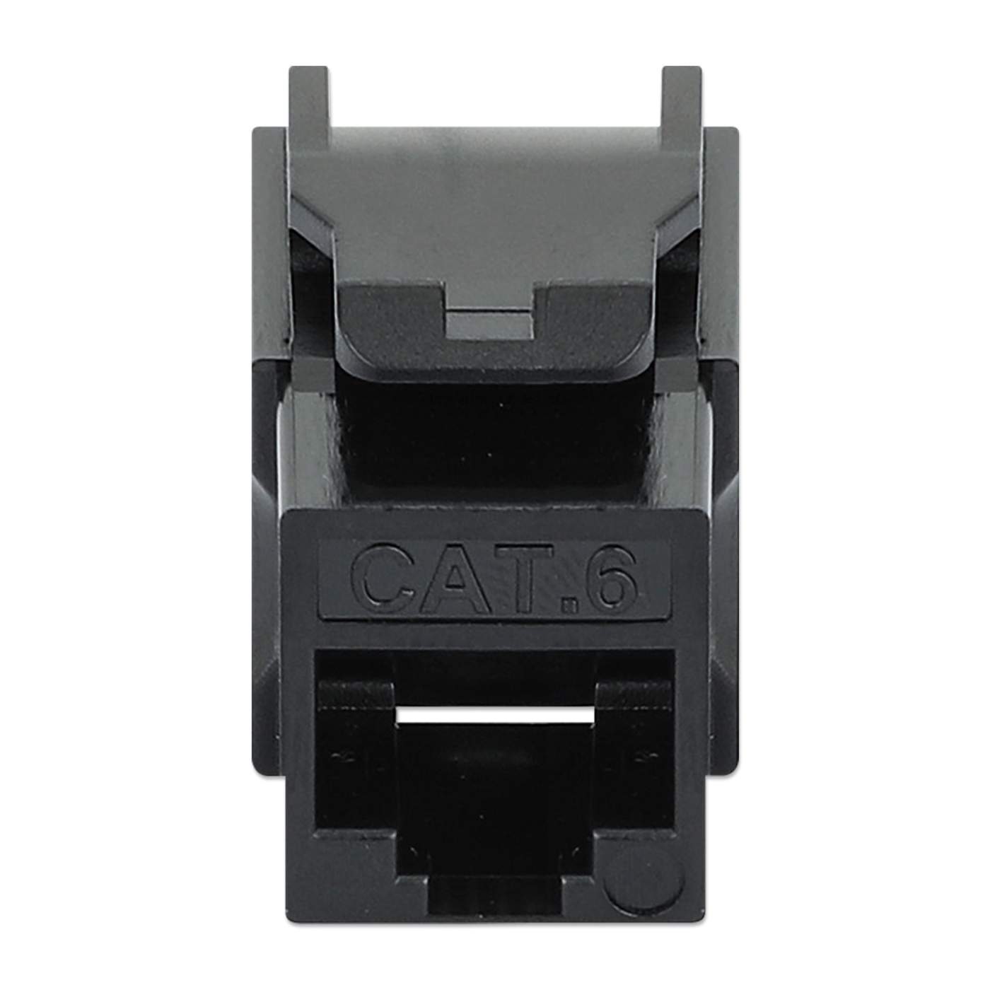 Cat6 Slim Keystone Jack with Punch-Down Stand, Black, 25-Pack Image 4