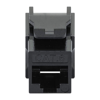 Cat6 Slim Keystone Jack with Punch-Down Stand, Black, 25-Pack Image 4