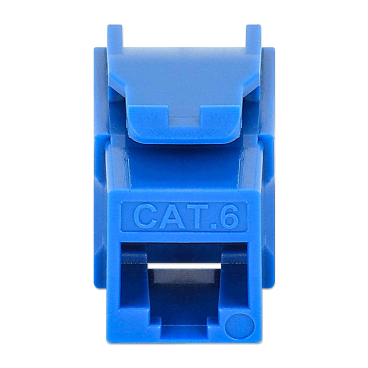 Cat6 Slim Keystone Jack with Punch-Down Stand, Blue, 25-Pack Image 4