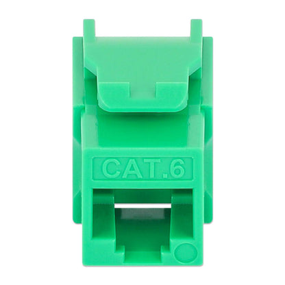 Cat6 Slim Keystone Jack with Punch-Down Stand, Green, 25-Pack Image 4