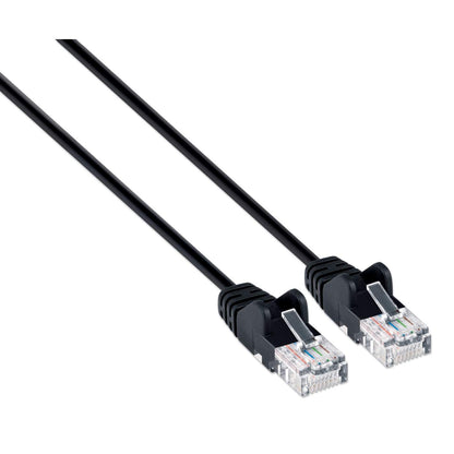 Cat6 U/UTP Slim Network Patch Cable, 0.5 ft., Black Image 2