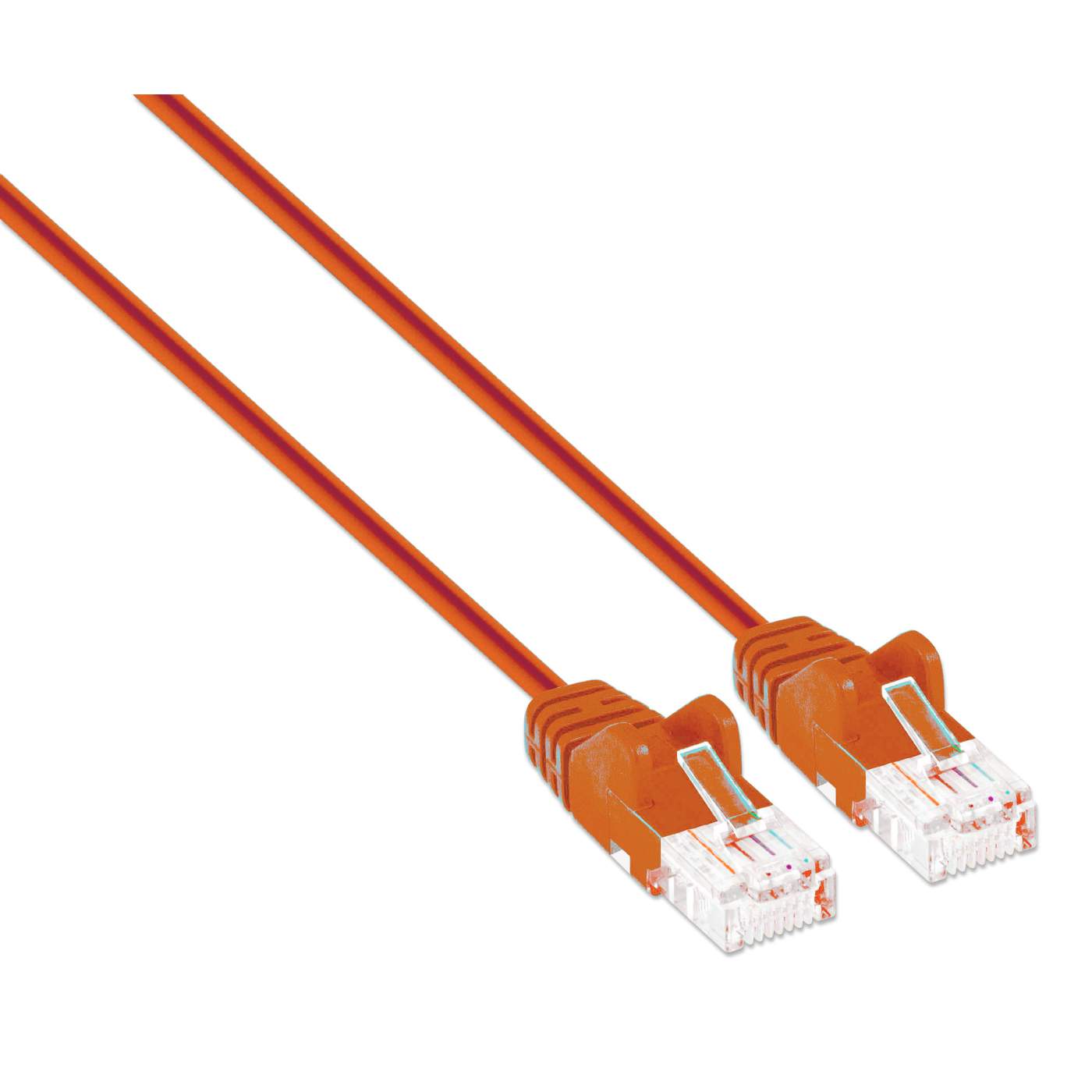Cat6 U/UTP Slim Network Patch Cable, 1 ft., Orange Image 2
